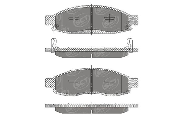 Колодки тормозные SCT SP366 (PN0428)