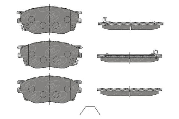 Колодки тормозные SCT SP443 (SN599, PN5483)