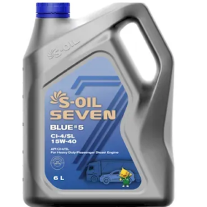 Масло S-OIL BLUE #5 15W40 CI-4/SL 6л