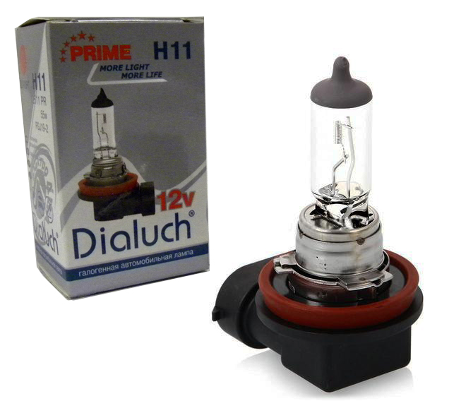 Лампа ДиаЛуч H11 12V 55W прозрачное стекло (12511PR)