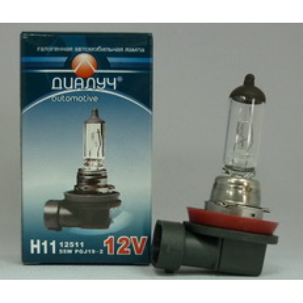 Лампа ДиаЛуч H11 12V 55W прозрачное стекло (12511PR)