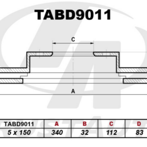 Диск тормозной TrustAuto TABD 9011