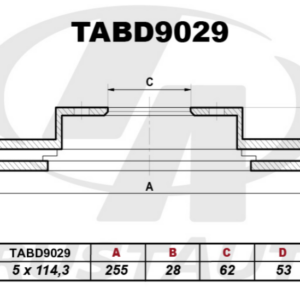 Диск тормозной TrustAuto TABD 9029