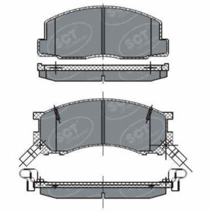 Колодки тормозные SCT SP262  (SN758, PN1328)