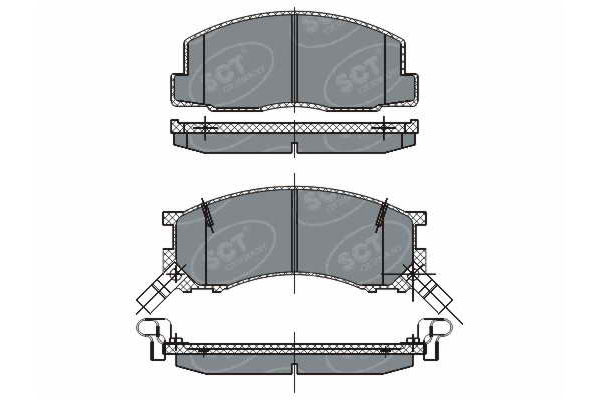 Колодки тормозные SCT SP262  (SN758, PN1328)