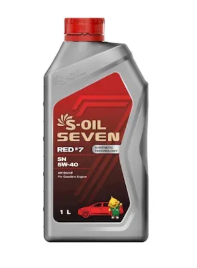 Масло S-OIL RED#7 5W40 SN/CF (п/синт) 1л
