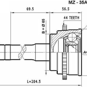 Шрус ASVA MZ-35A44 наружный