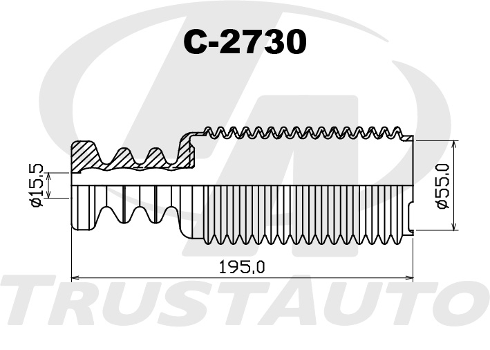 Пыльник амортизатора TrustAuto C-2730