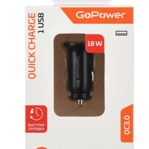 Автомобильное зарядное устройство GoPower GPQC11-1U