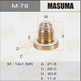 Болт маслосливной MASUMA M-79 (с магнитом)