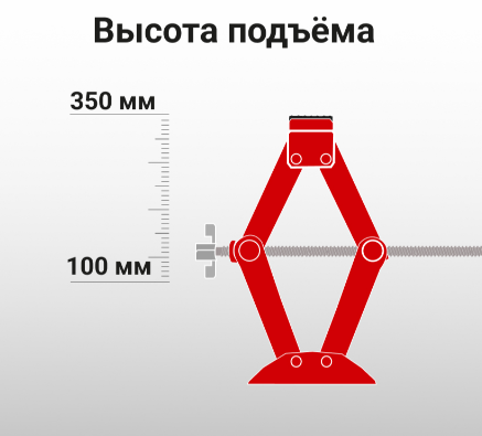 Домкрат винтовой AUTOPROFI 1т (DV-10R)
