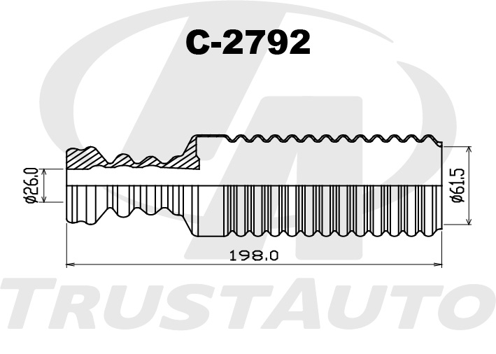 Пыльник амортизатора TrustAuto C-2792