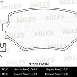 Колодки тормозные MILES E400252  (E100252, E100170, PN9382, PN9301, SN291P)