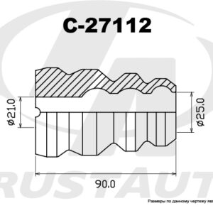 Пыльник амортизатора TrustAuto C-27112