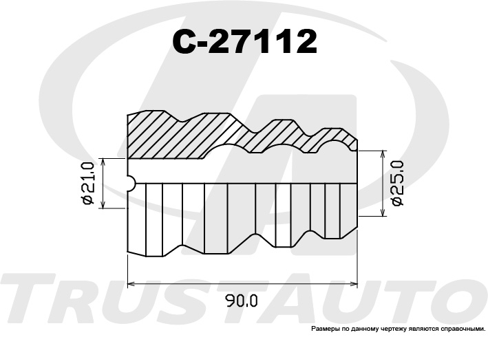 Пыльник амортизатора TrustAuto C-27112
