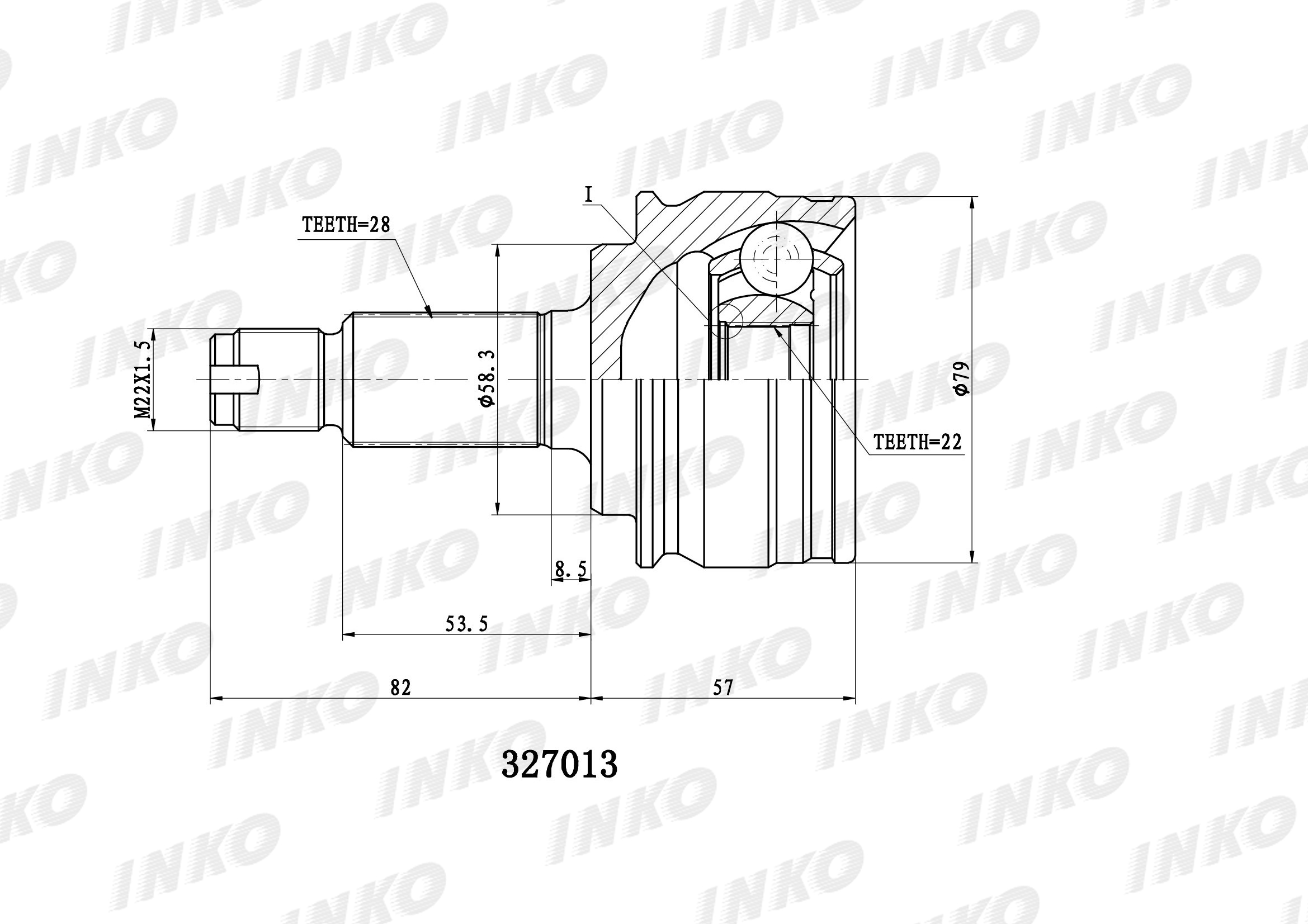 Шрус INKO 327013 (44117-65J00)