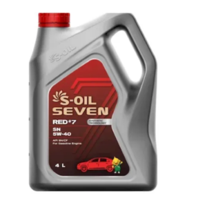 Масло S-OIL RED#7 5W40 SN/CF (п/синт) 4л