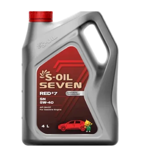 Масло S-OIL RED#7 5W40 SN/CF (п/синт) 4л