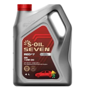 Масло S-OIL RED#7 10W30 SN/CF (п/синт) 4л