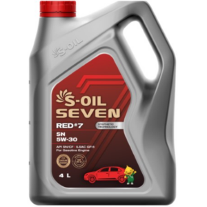 Масло S-OIL RED#7 5W30 SN/CF (п/синт) 4л