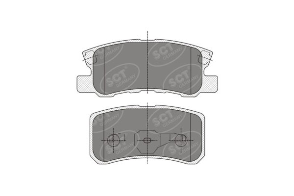 Колодки тормозные SCT SP343 (SN678/PN3450/TABP2027)