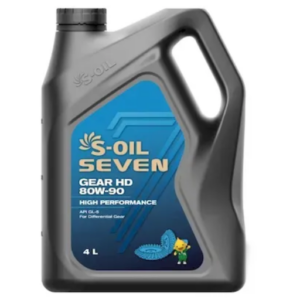 Масло трансмиссионное S-OIL GEAR HD 80W90 GL-5 4л.