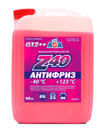 Антифриз AGA-Z40 (красный) 10л