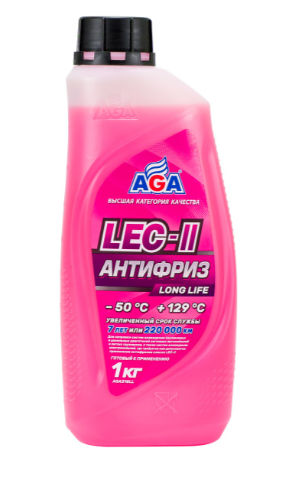 Антифриз AGA LEC-II LONG LIFE (розовый) 1л