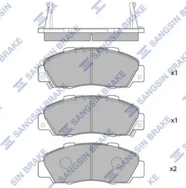 Колодки тормозные Hi-Q SP1076F (PN8254, TABP2125)