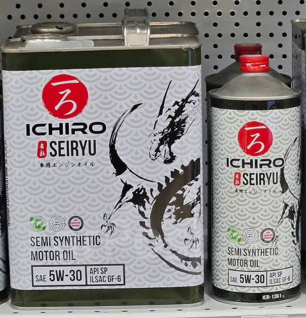Масло моторное ICHIRO SEIRYU SEMI SYNTHETIC 5W30 API SP/ILSAC GF-6 4л.