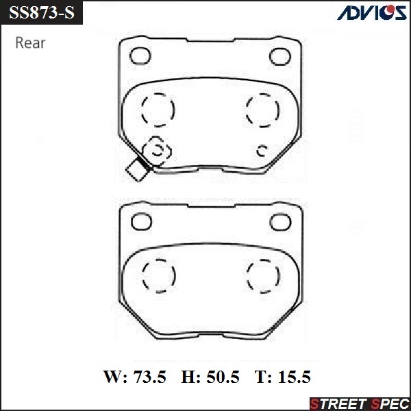 Колодки тормозные ADVICS SEI CS873 (PN7800)