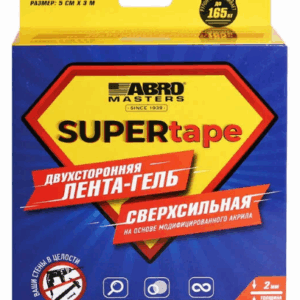 Лента-гель двухсторонняя ABRO 5см*0,2см*3м