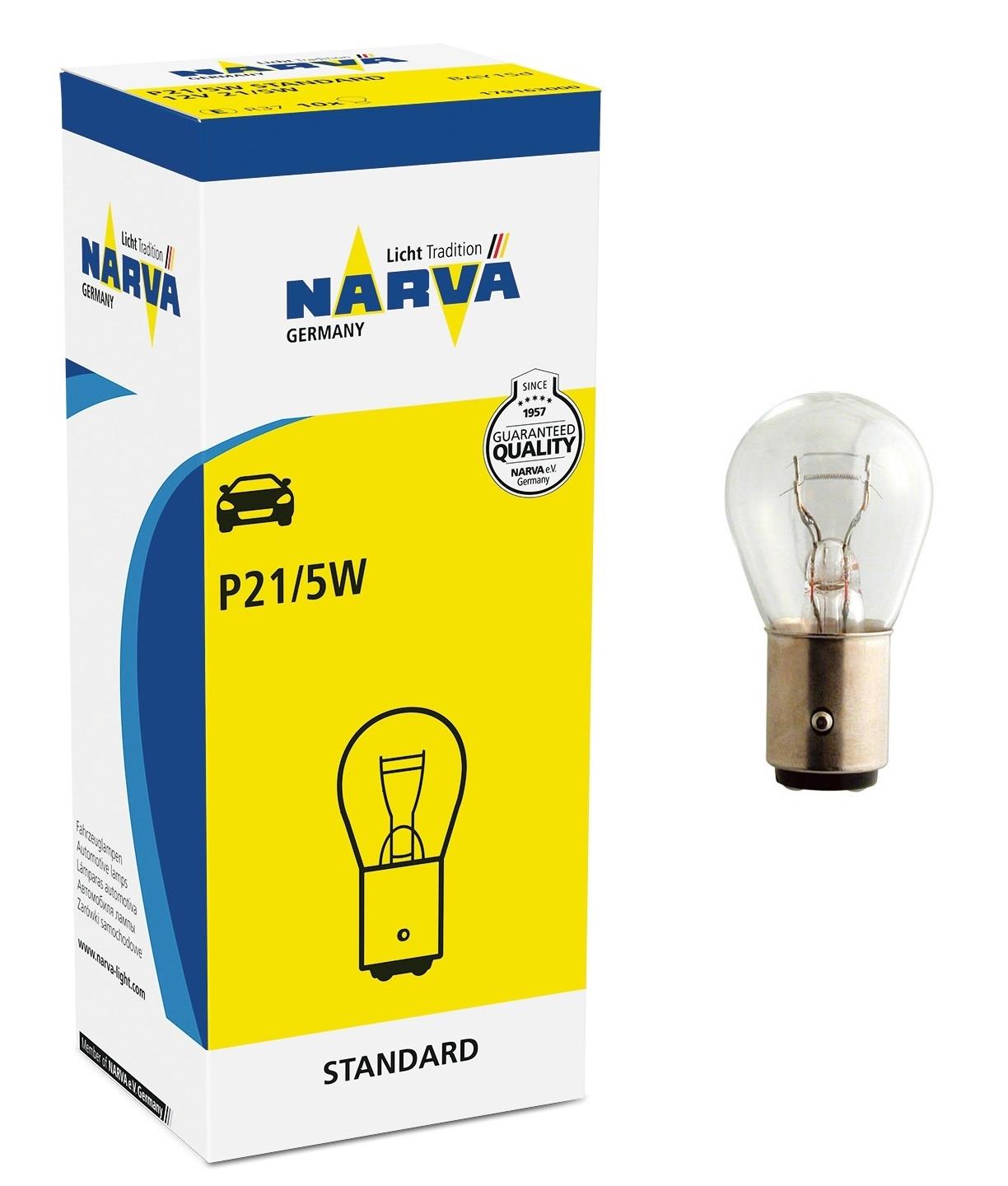Лампа NARVA 12V P21/5W цок (17916)