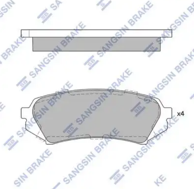 Колодки тормозные Hi-Q SP1380 (PN1412,TABP2015 )