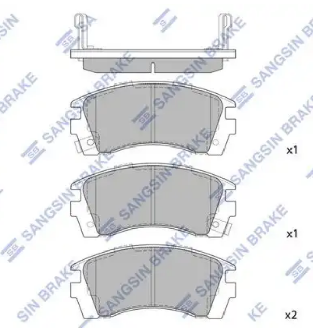Колодки тормозные Hi-Q SP1488 (PN2225)