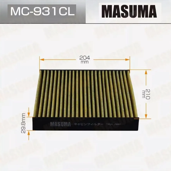 Фильтр салонный MASUMA MC-931CL (АС-808E)