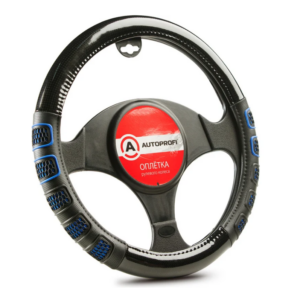 Оплетка руля AUTOPROFI AP-2051 BK/BL (S)