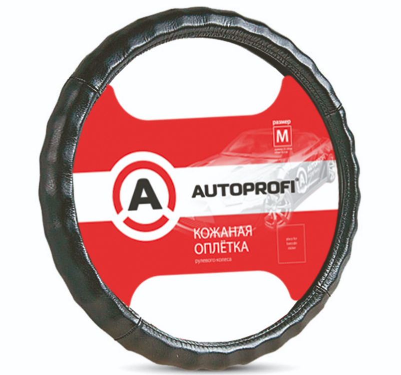Оплетка руля AUTOPROFI AP-265 BK (XL)