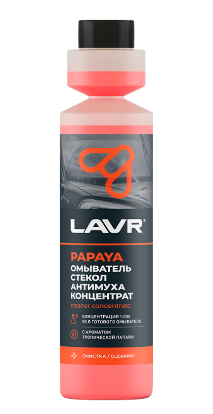 Омыватель стекол LAVR Антимуха концентрат Papaya Ln1219
