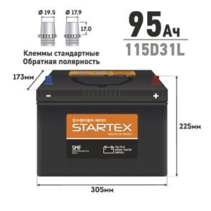 Аккумулятор STARTEX SMF115D31L 95Ah